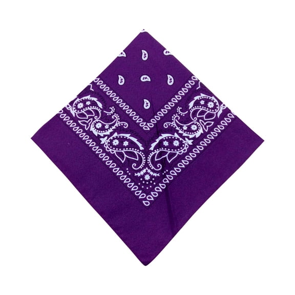 Paisley Bandanas for Men Women Cowboy Western Square Scarves Tie-Dyed Fashion Print Soft head scarf 1PC Purple 21x21 Inches