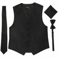 thumbnail image 1 of Paisley Black Men's Satin Vest Spencer J's - 3XL, 1 of 4