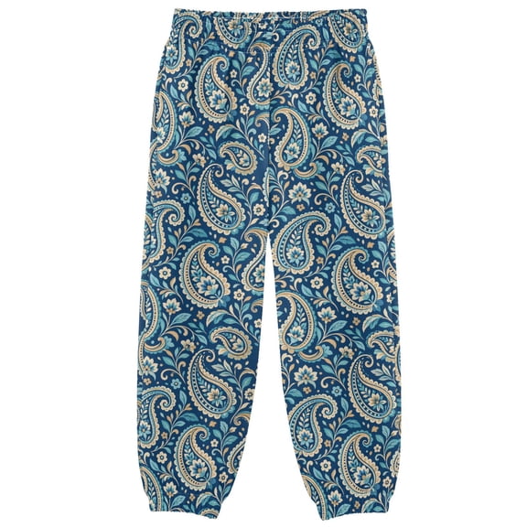 Paisley Blue Boys Pants Kids Casual Sweatpants Joggers Toddler Sports Pants 3-10 Years