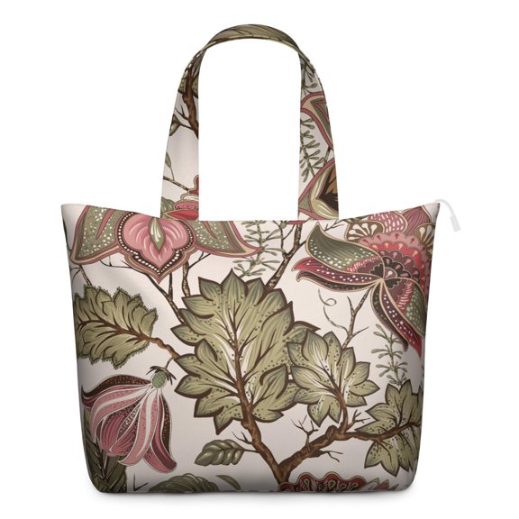 Paisley Boho Weekender Bag Chic Vintage Travel Duffel with Artistic Floral Pattern, Ethnic Mala Inspired Design