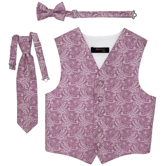 Paisley Bouquet Boys Satin Vest Spencer J - Boys 9-10