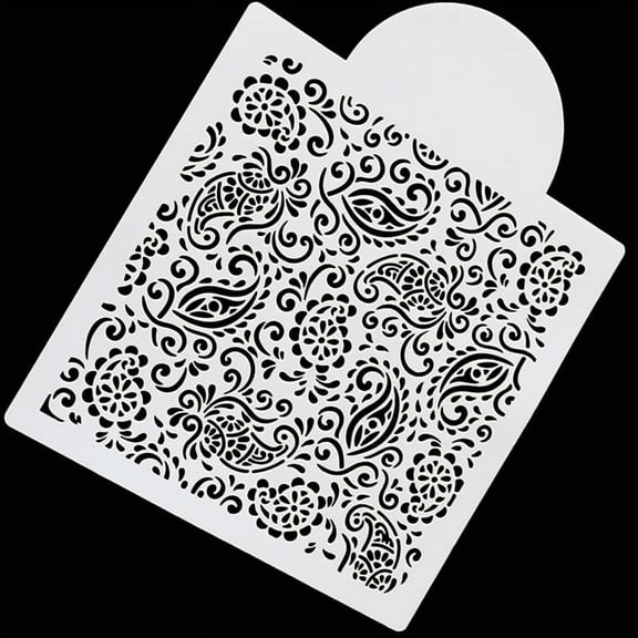 Paisley Cake Fondant Cupcake Decorating Baking Cupcake Templates Stencil