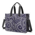 thumbnail image 1 of Paisley Canvas Tote Bag for Women with Compartments, Large Cute Boho Teacher Student Shoulder Bag Nurse Purses Crossbody Bags Work Laptop Book Bag Satchels Handbags, 1 of 6
