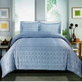 thumbnail image 1 of Paisley Collection Printed Sheet Set 600-Thread Count Cotton Rich (Full, Blue), 1 of 3