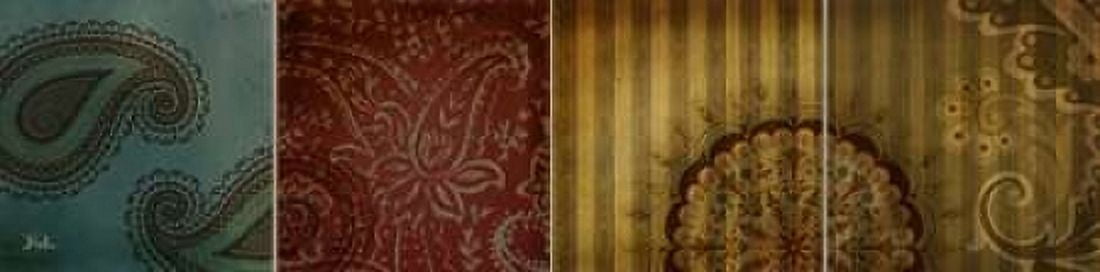 Paisley Composition I Canvas Art - Patricia Pinto (12 x 36)