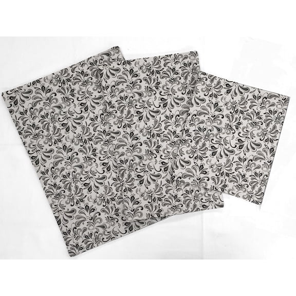 Paisley Countertop Appliance Slider Mats by Penny's Needful Things (Black & Gray) 3-Pack