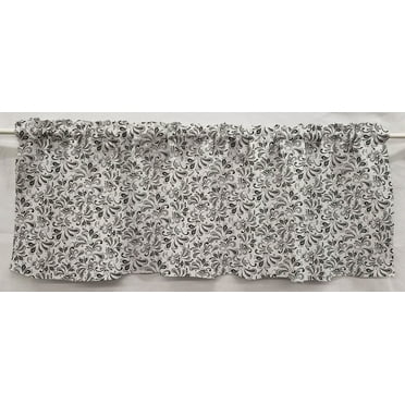 Paisley Curtain Panels by Penny's Needful Things (Set of 2) 24 Inch Long LINED (Black & Gray)