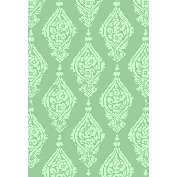 Paisley Damask Wallpaper Stripe Wall Stencil SKU #3603 by Designer Stencils
