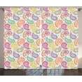 thumbnail image 1 of Ambesonne Paisley Curtains 2 Panel Set, Colored Pattern Flower, 108" x 90", Multicolor, 1 of 3