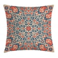 thumbnail image 1 of Paisley Decor Throw Pillow Cushion Cover, Islamic Arabesque Floral Pattern Cultural Folk Persian Print, Decorative Square Accent Pillow Case, 20 X 20 Inches, Red Beige Blue, by Ambesonne, 1 of 2