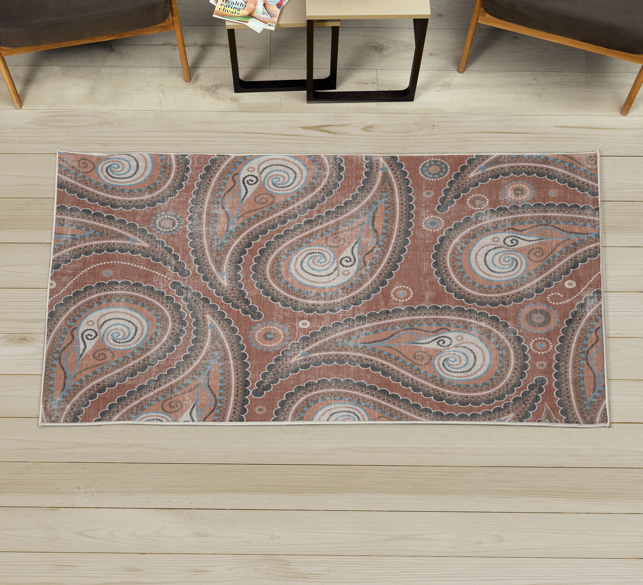 Continuous Carpet Pattern Paisley Decorative Rug, Continuous Fig Like Motifs Pattern Mandala ...