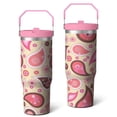 thumbnail image 1 of Paisley Design 30 Oz Tumbler with Flip Straw Insulated Coffee Mug with Handle Coffee Travel Mug for Drinking Coffee Water Wine Ideal Gift for Women Daughter Mom, 1 of 7