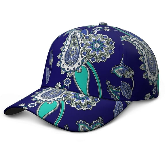 Paisley Design Baseball Cap – Boho Vintage Retro Ethnic Dad Hat, Abstract Decorative Mandala Exotic Artistic Elegant Classic Chic Colorful Floral Pattern, Comfortable Adjustable Closure