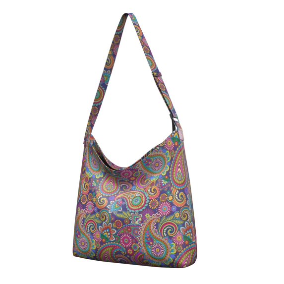 Paisley Design Canvas Shoulder Bag Canvas Bag Crossbody Phone Bag for Women Men