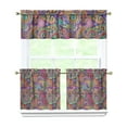 thumbnail image 1 of Paisley Design Kitchen Curtains and Valances Set - 3 Piece Kitchen Curtains Sets with Valance for Windows Rod Pocket Machine Washable Kitchen Decor Decorations (54"x18"+2x27.5"x24"), 1 of 6