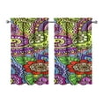 thumbnail image 1 of Paisley Design Kitchen Curtains - Vintage Tier Cafe Curtains for Bathroom Living RV Rod Pocket Window Drapes 36 Inch 2 Panels Set 28"x36" Window Treatment Tiers, 1 of 4