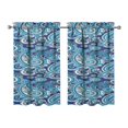 thumbnail image 1 of Paisley Design Kitchen Curtains - Vintage Tier Cafe Curtains for Bathroom Living RV Rod Pocket Window Drapes 36 Inch 2 Panels Set 28"x36" Window Treatment Tiers, 1 of 4