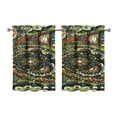 thumbnail image 1 of Paisley Design Kitchen Curtains - Vintage Tier Cafe Curtains for Bathroom Living RV Rod Pocket Window Drapes 36 Inch 2 Panels Set 28"x36" Window Treatment Tiers, 1 of 4