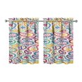 thumbnail image 1 of Paisley Design Kitchen Curtains - Vintage Tier Cafe Curtains for Bathroom Living RV Rod Pocket Window Drapes 36 Inch 2 Panels Set 28"x36" Window Treatment Tiers, 1 of 4