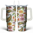 thumbnail image 1 of Paisley Design30 Oz Tumbler with Handle Lid and Straw, Stainless Steel Double Walled Vacuum Insulated Cup, Cute Anniversary Wedding Birthday Gifts Tumbler for Women Men Friends Outdoor Indoor, 1 of 1