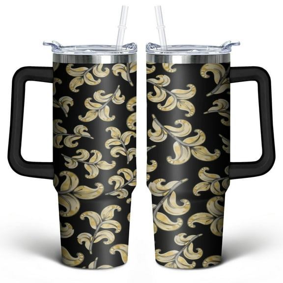 Paisley Design30 Oz Tumbler with Handle Lid and Straw, Stainless Steel Double Walled Vacuum Insulated Cup, Cute Anniversary Wedding Birthday Gifts Tumbler for Women Men Friends Outdoor Indoor