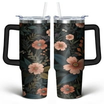 Paisley Design30 Oz Tumbler with Handle Lid and Straw, Stainless Steel Double Walled Vacuum Insulated Cup, Cute Anniversary Wedding Birthday Gifts Tumbler for Women Men Friends Outdoor Indoor