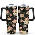 thumbnail image 1 of Paisley Design40 Oz Tumbler with Handle Lid and Straw, Stainless Steel Double Walled Vacuum Insulated Cup, Cute Anniversary Wedding Birthday Gifts Tumbler for Women Men Friends Outdoor Indoor, 1 of 7