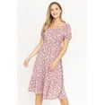 thumbnail image 1 of Paisley Ditsy Floral Square Neck Ruffle Hem Midi Dress | S-3X, 1 of 14