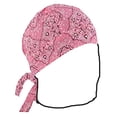 thumbnail image 1 of Paisley Doo Rag Du Rag Do Cotton Bandana Headwrap PICK COLOR Chemo Cap (Pink Paisley Reg), 1 of 1