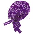 thumbnail image 1 of Paisley Doo Rag Du Rag Do Cotton Bandana Headwrap PICK COLOR Chemo Cap (Purple Paisley II), 1 of 1