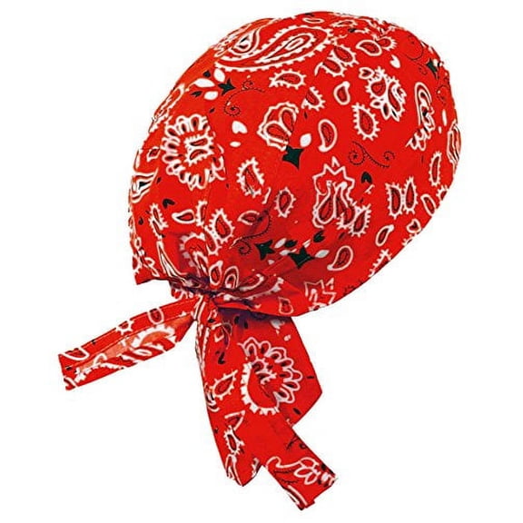Paisley Doo Rag Du Rag Do Cotton Bandana Headwrap PICK COLOR Chemo Cap (Red Paisley II)