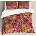 thumbnail image 1 of Paisley Duvet Cover Set, Paisley Patterns Based on Traditional Eastern Pastel Design, Decorative 3 Piece Bedding Set with 2 Pillow Shams, King Size, Multicolor, by Ambesonne, 1 of 3