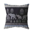 thumbnail image 1 of Paisley Elephant Indoor/Outdoor Fabric Pillow in Dark Purple 20x20, 1 of 5