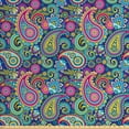 thumbnail image 1 of Ambesonne Paisley Fabric by the Yard Upholstery, Bohem Colorful, 3 Yards, Multicolor, 1 of 4