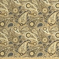 thumbnail image 1 of Ambesonne Paisley Fabric by the Yard Upholstery, Flowers Stripes, 10 Yards, Brown Black and White, 1 of 4