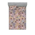 thumbnail image 1 of Paisley Fitted Sheet & Pillow Sham Set, Vintage Design of Oriental Botany Motifs Flowers Psychedelic Vibes Art, Decorative Printed 3 Piece Bedding Decor, Queen, Camel Pale Pink Seafoam, by Ambesonne, 1 of 1