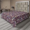 thumbnail image 1 of Ambesonne Paisley Flat Bedding Sheet Soft Top Sheet, Oriental Feels Ethnic Bloom, Full, Eggplant Apricot Sky Blue, 1 of 1