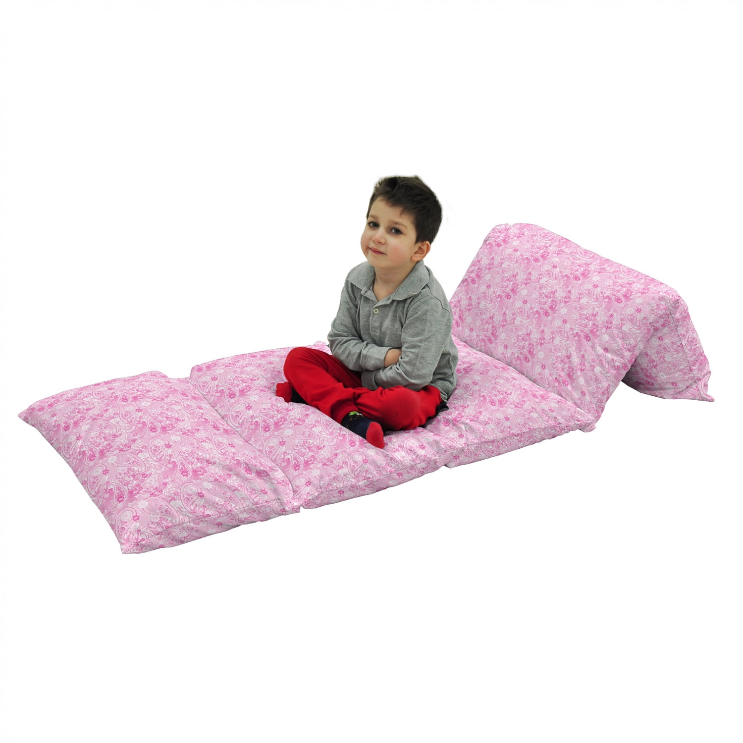 Paisley Floor Pillow Lounger Cover, Models Inspired Design with Flowers