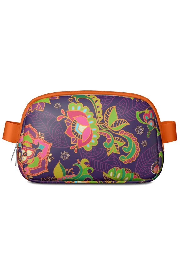 Paisley & Floral Boho Fanny Pack – Vintage Waist Bag with Artistic Chic Design for Women