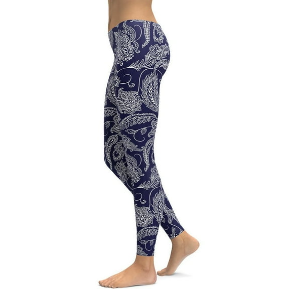 Paisley Floral Leggings Size: M for Women | FIERCEPULSE