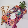 thumbnail image 1 of Paisley Floral Tablecloth, Mandala Indian Bohemian Colorful Flowers Boho Ethnic Style Floral Plants Table Cover for Picnic Spring Summer Party Decoration 55x55in, 1 of 6