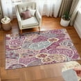 thumbnail image 1 of Paisley Floral Textile Design Pattern Soft Large Area Rugs Washable Rug With Non-Slip Backing Carpet For Living Room Bedroom Kitchen, 1 of 6