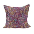 thumbnail image 1 of Paisley Fluffy Throw Pillow Cushion Cover, Classic Style Motifs with Flowers Like Sun Leafs and Ornamental Shapes, Decorative Square Accent Pillow Case, 24" x 24", Multicolor, by Ambesonne, 1 of 5