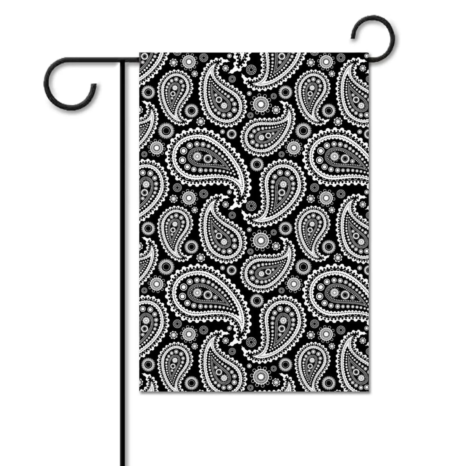 Paisley Garden Flag Vintage Ethnic Bohemian Floral Leaf Boho Yard Flags