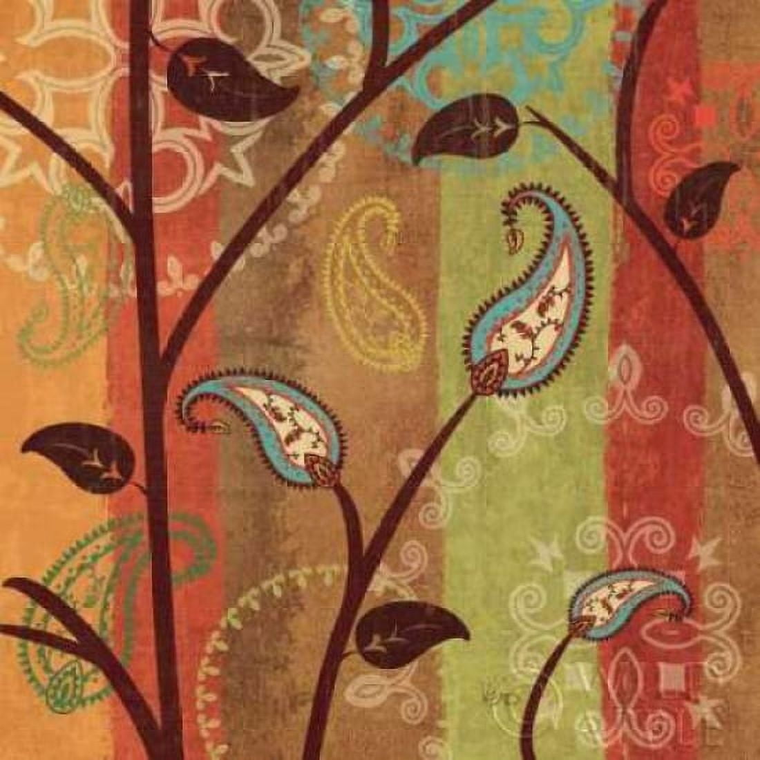 Paisley Garden I Canvas Art - Veronique Charron (24 x 24)