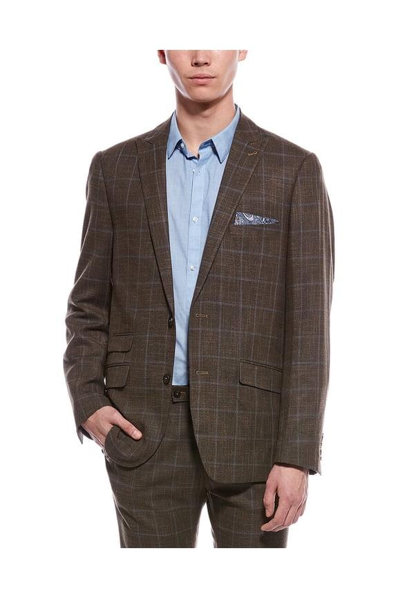 mens Ashton Slim Jacket, 40R, Brown