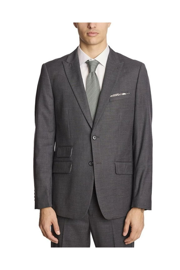 mens Ashton Slim Peak Jacket, 38R, Grey