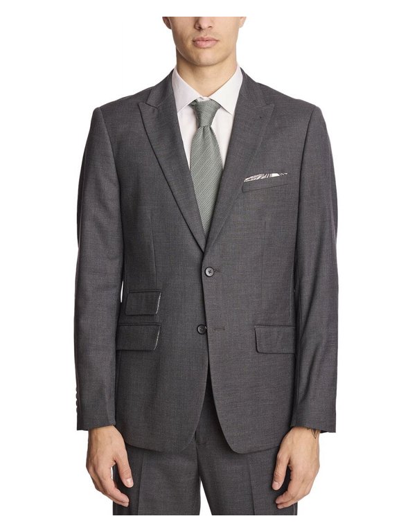 mens Ashton Slim Peak Jacket, 40R, Grey