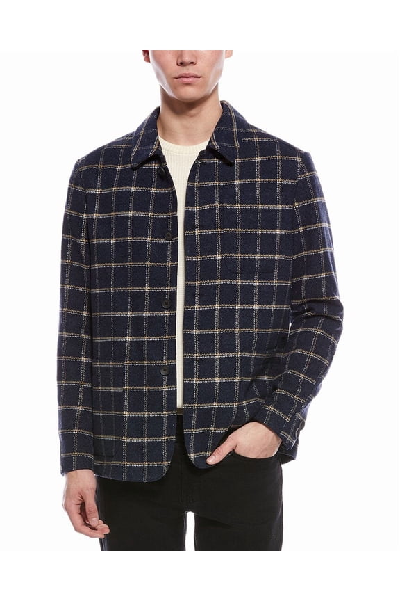 mens New City Wool-Blend Jacket, m, Blue