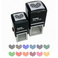 thumbnail image 1 of Paisley Heart Self-Inking Rubber Stamp Ink Stamper - Blue Ink - Small 1 Inch, 1 of 7